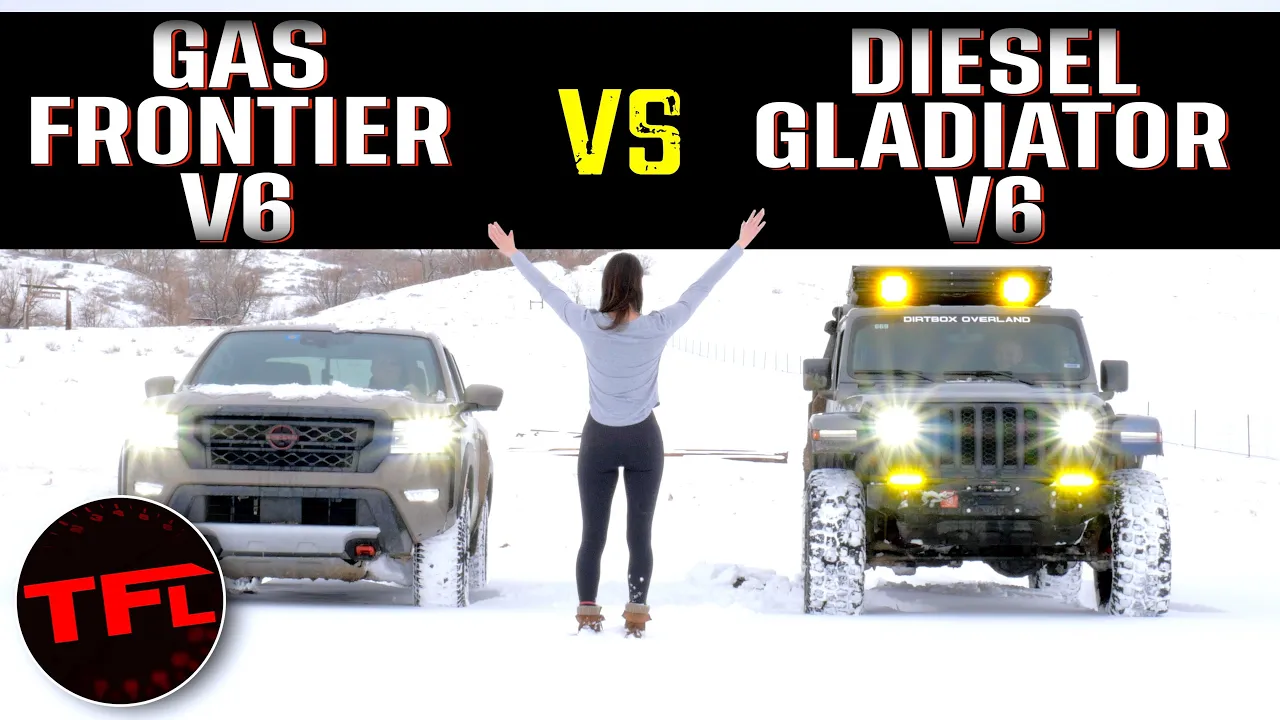 Gas vs Diesel Drag Race & Tug of War: The Midsize Diesel Is Dying, Here's Why That Sucks!