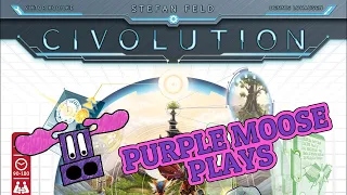 Purple Moose Plays...Civolution (solo) - sponsored by Noble Knight Games