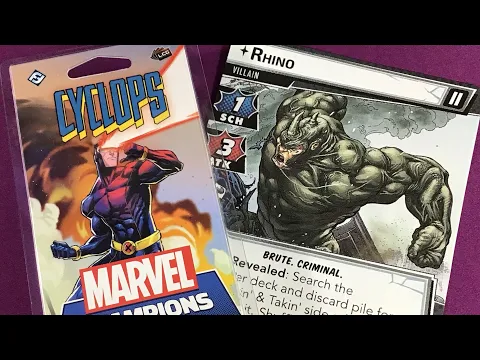 Marvel Champions. Cyclops Unboxing and Play Through