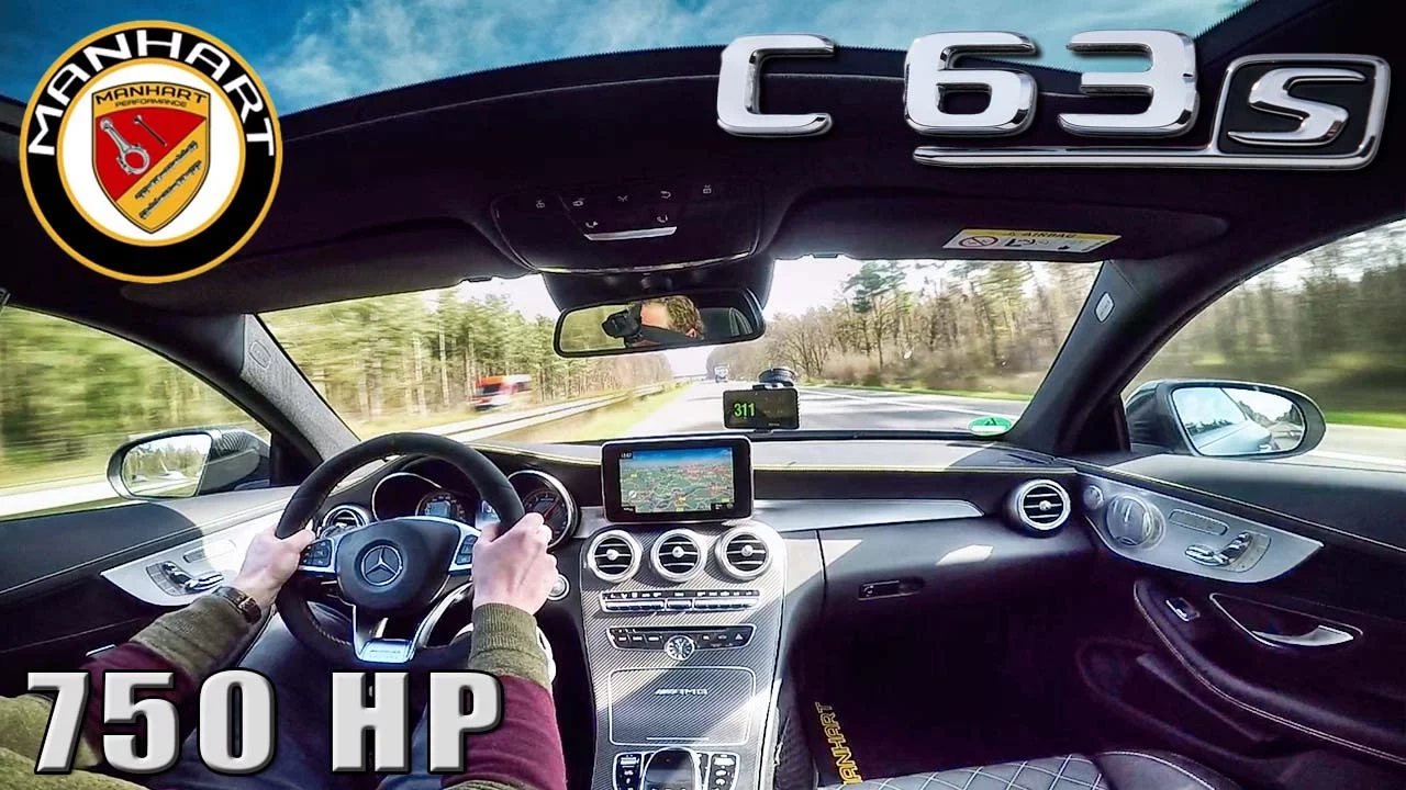 Mercedes C63 AMG S 750 HP MANHART 311 km/h AUTOBAHN by AutoTopNL