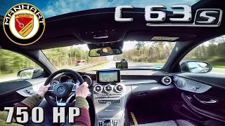 Mercedes C63 AMG S 750 HP MANHART 311 km/h AUTOBAHN by AutoTopNL
