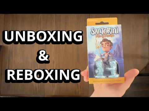 Santorini: Tides of Poseidon - Expansion Pack Quick Look Unboxing & Reboxing - What's in the Box?