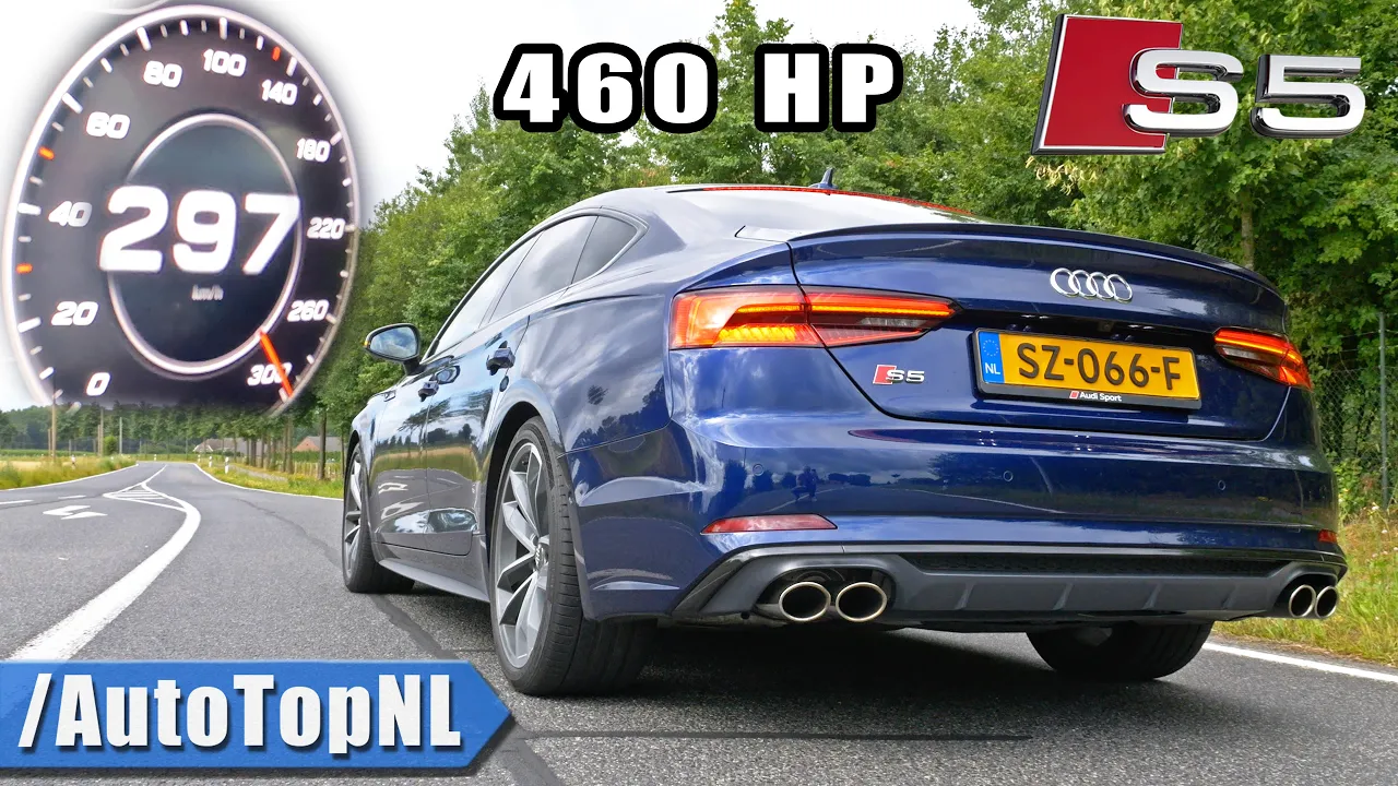 460HP AUDI S5 B9 Sportback | 0-297km/h SOUND & TOP SPEED POV by AutoTopNL