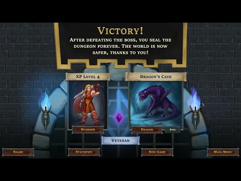 One Deck Dungeon Speedrun: Warrior vs Dragon