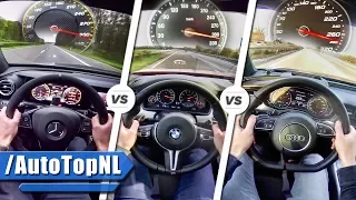 2017 E63 AMG S vs BMW M5 vs Audi RS7 | SOUND ACCELERATION TOP SPEED & AUTOBAHN POV by AutoTopNL