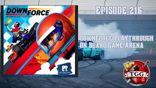 Downforce Playthrough on Board Game Arena | High-Speed Racing & Strategic Betting