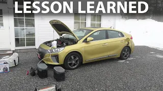 Hyundai Ioniq 28 kWh with dead 12 V battery