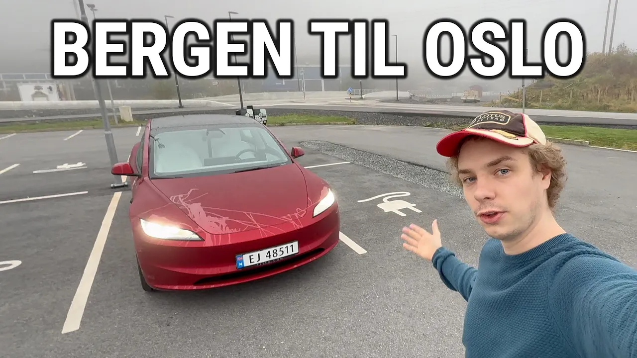 Over fjellet, ingen lading med Tesla Model 3 Bakhjulsdrift