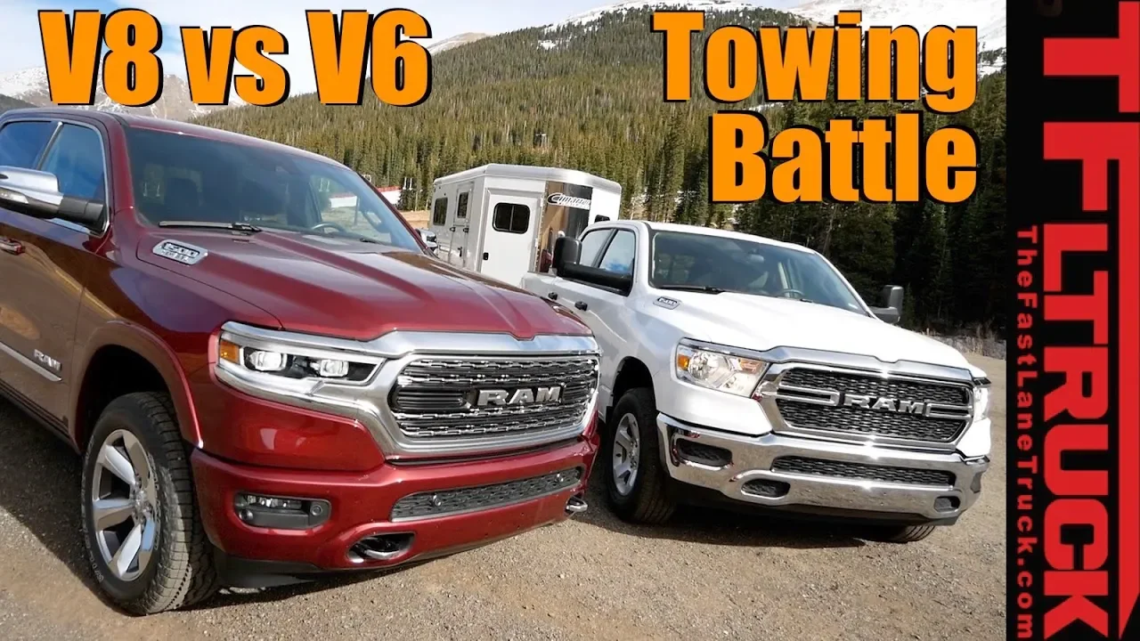 2019 Ram 1500 V6 vs V8 eTorque take on The World's Toughest Towing Test (Ike Gauntlet 2019)