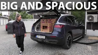 Mercedes EQE SUV banana box test