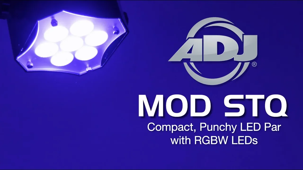 Product video thumbnail for ADJ American DJ MOD STQ Compact 7X8-Watt RGBW LED Par Light