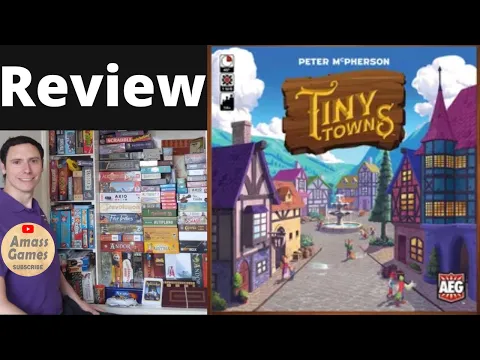 Tiny Towns review spatial planning puzzle board game AEG AmassGames #games pretty #party #tabletop