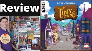 Tiny Towns review spatial planning puzzle board game AEG AmassGames #games pretty #party #tabletop