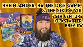 Rheinlander, Ra The Dice Game, & the Six of VIII Preview