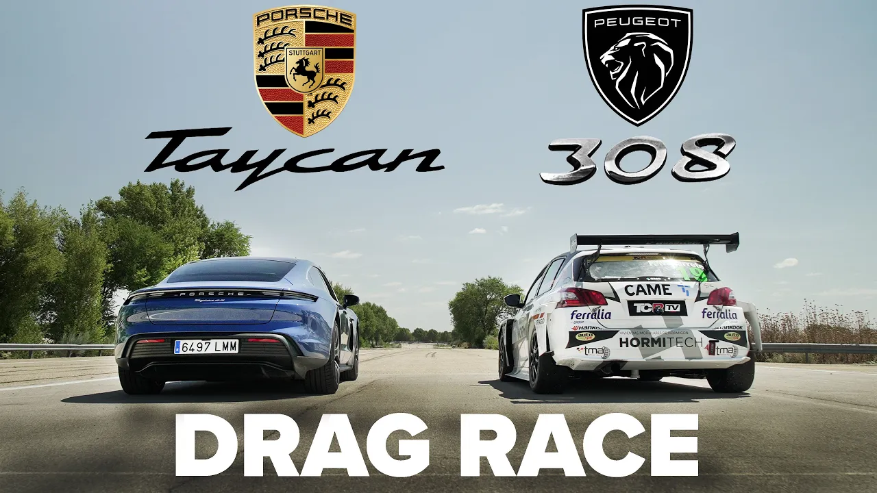 PEUGEOT 308 TCR vs PORSCHE TAYCAN: DRAG RACE