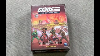 The Discriminating Gamer: GI JOE Deck Building Game: Crimson Veil unboxing with Ray