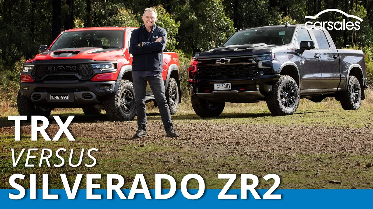 2023 Chevrolet Silverado ZR2 v RAM TRX Comparison | All-American off-road pick-up face-off