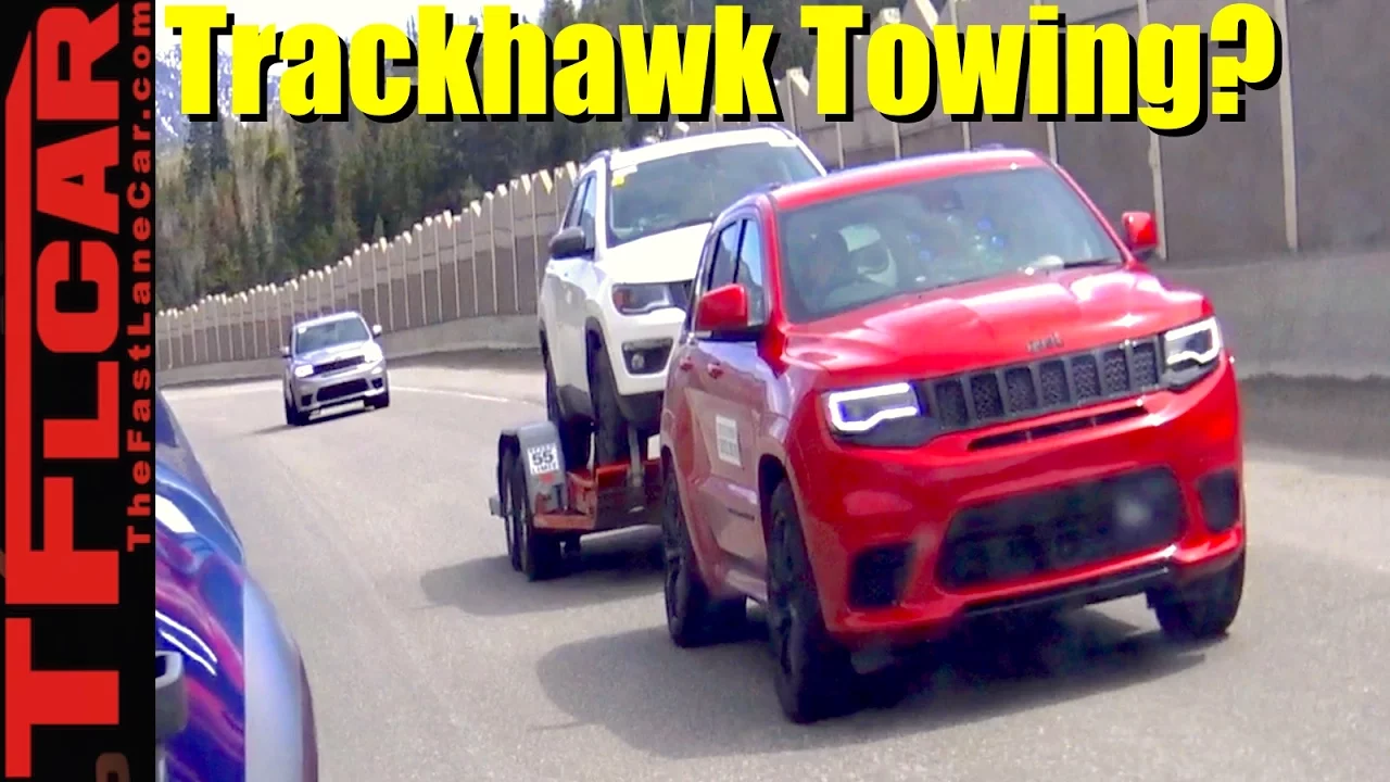 Is the 707 HP 2018 Jeep Grand Cherokee Trackhawk Prototype Spied Towing in the Wild?