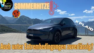 TELSA Model X Plaid im Hitzetest - ob 36°C das Navi stören? [Deutsch 4K] | Vision E Drive Nr.259