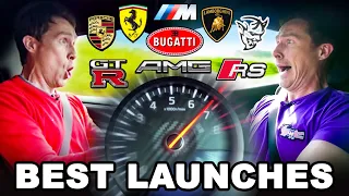 Bugatti Chiron v Rimac Nevera v Aventador SVJ - the best carwow LAUNCHES!