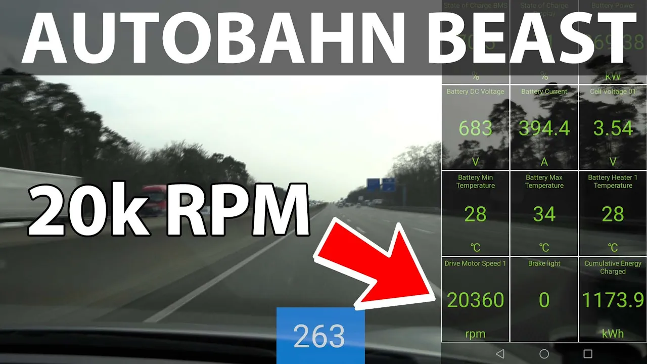 Kia EV6 GT driving at 263 km/h in Germany