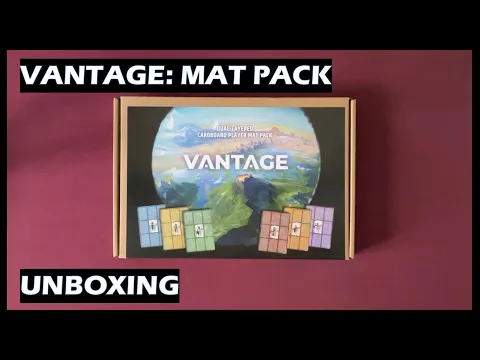 Unboxing Vantage Mat Pack board game accessory