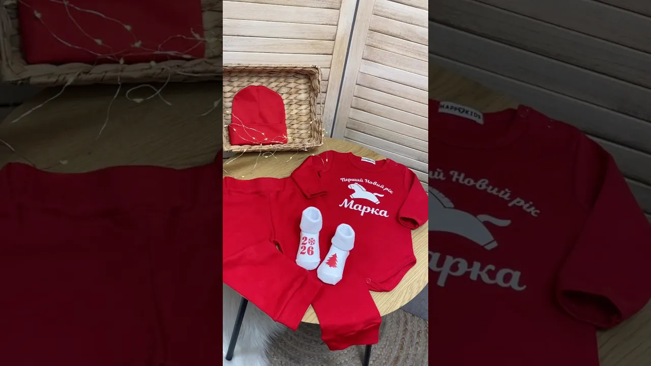 Комплект новорічний хлопчику з символом року "Перший Новий рік"