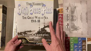 The Kaiser's High Seas Fleet The Great War at Sea 1914-18 - Compass Games - Unboxing & Rules Brief