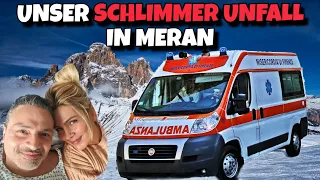 Schwerer Rodelunfall in Meran Südtirol. Knochenbruch + Operation. Trauma im Urlaub nach Autopanne