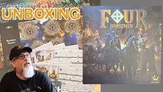 Four Horsemen | Unboxing the Core Board Game plus Mythos 1 Miniatures | Win-Win Board Games