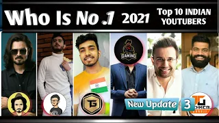 Who Is No.01 YouTuber of India || Top 10 Indian  Youtubers 2021 || Total gaming || Update 3