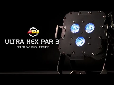 Product video thumbnail for ADJ American DJ Ultra Hex Par 3 LED Wash Light 8-Pack with DMX Controller