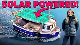 Onboard the UK's FIRST, Fully Electric Solar Powered Fishing Boat!