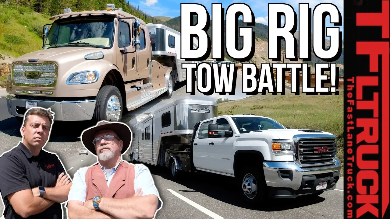 2020 Freightliner Luxury Hauler vs GMC Dually vs World's Toughest Towing Test | Ike Gauntlet