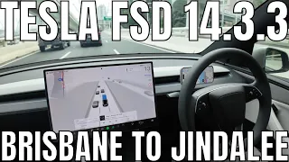 Tesla Model Y L FSD Supervised 14.3.3 | Brisbane City to DFO Jindalee