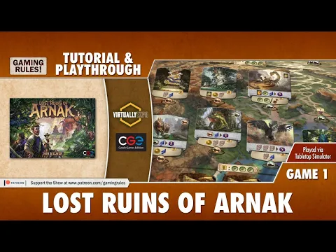 Lost Ruins of Arnak - Tutorial & Playthrough for Virtually Expo - Game 1