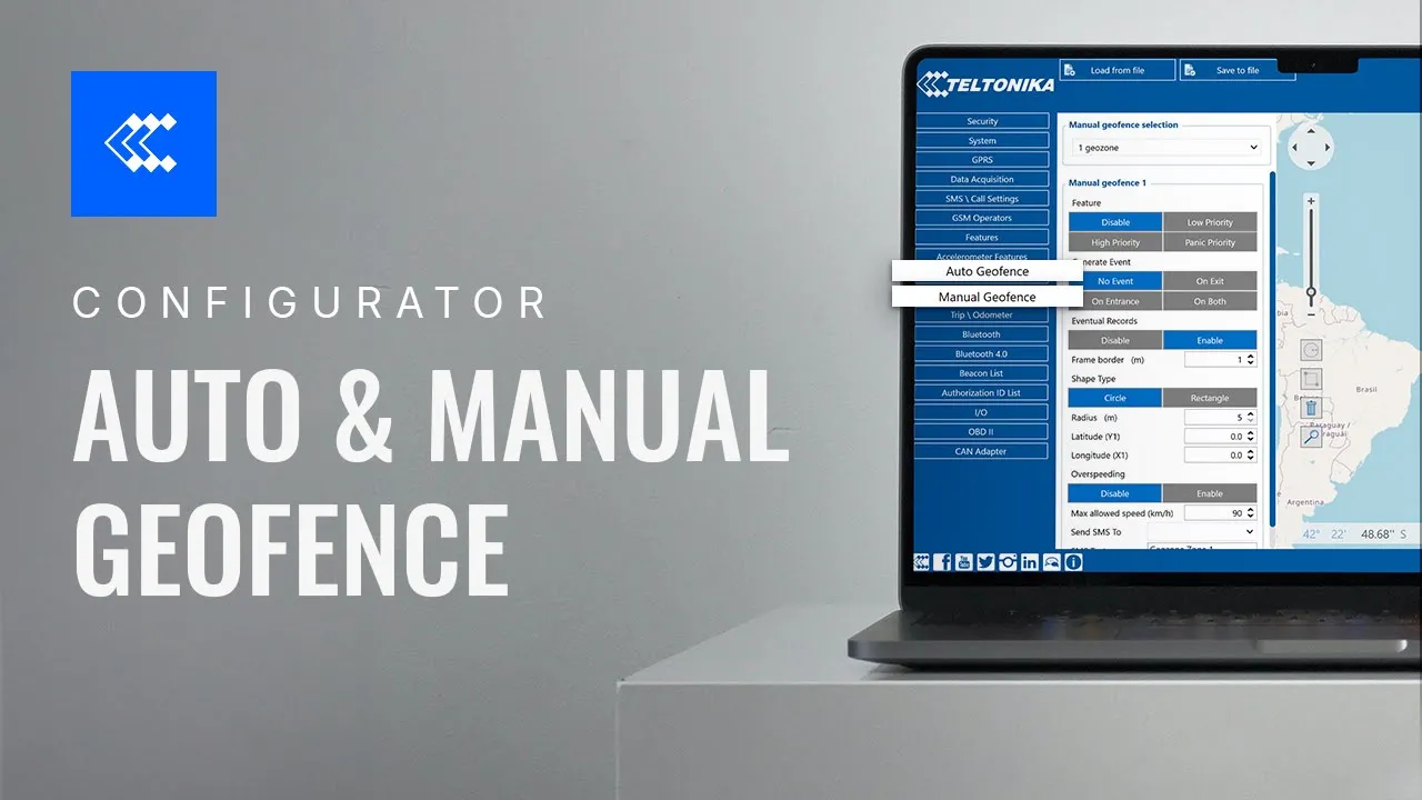 Teltonika Configurator | Auto & Manual Geofence Features | Teltonika image