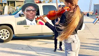 Police couldn’t stop her from playing Coffin Dance on Violin