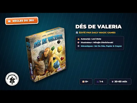 DES DE VALERIA règle du jeu en français par #expliquemoica de chez #luckyduckgames