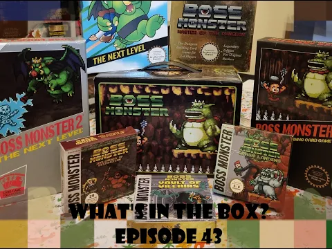 What's In the box? Ep43 Boss Monster (Re-) Unboxing All content, Base Game and Expansions