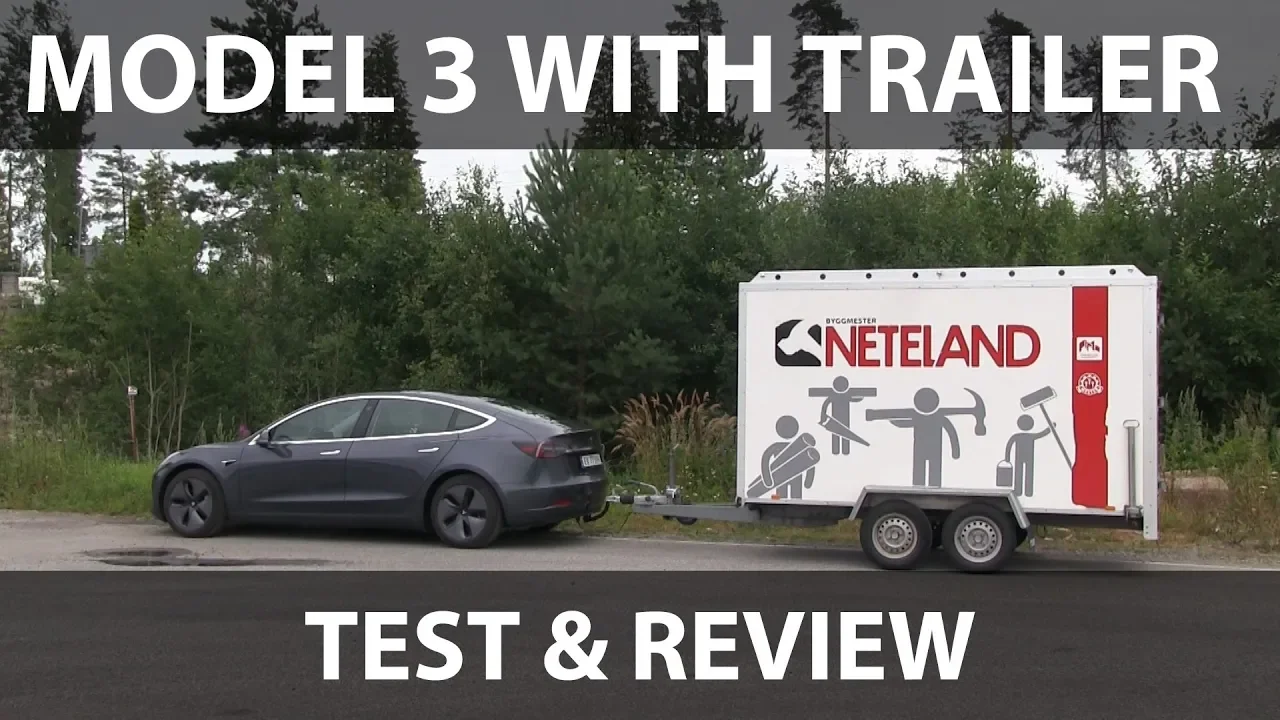 Tesla Model 3 big trailer test and review