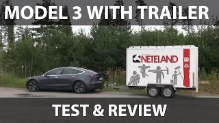 Tesla Model 3 big trailer test and review