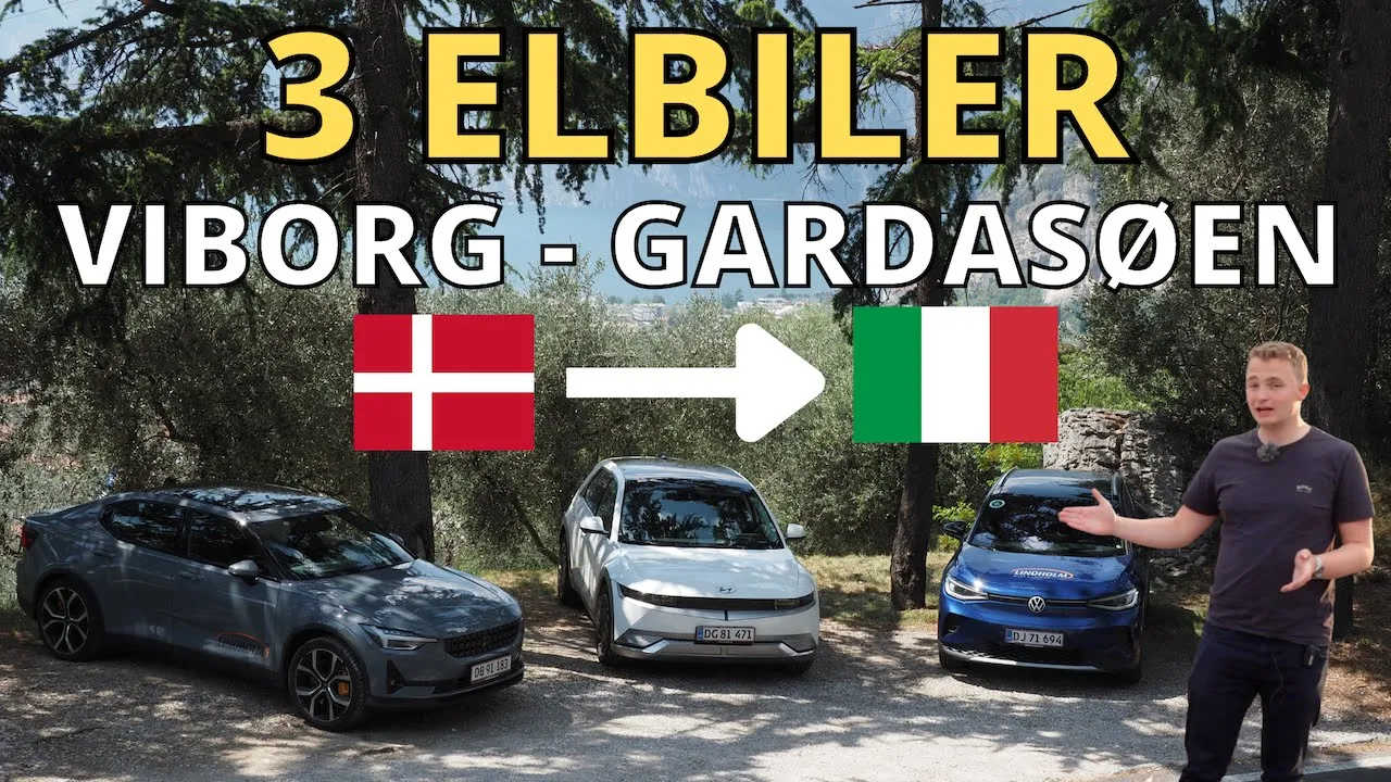KØRER 3 ELBILER FRA VIBORG - GARDASØEN! Få svar på ALLE dine spørgsmål omkring langtur i elbil HER!