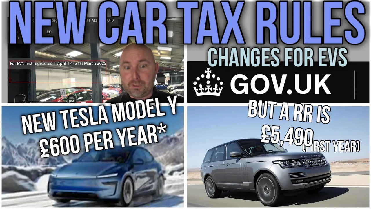 2025 UK Road Tax - Electric Vehicles could cost more than you think! new and old