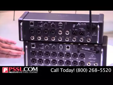 Product video thumbnail for Behringer XR12 Digital Mixer &amp; (2) B115W Powered Speakers with Stands