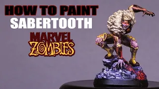How To paint Zombie Sabertooth - Marvel Zombies