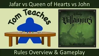 Tom Teaches Villainous (Rules Overview & 3-Player Gameplay)