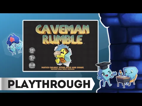 Caveman Rumble -  Board Game, Playthrough with Tarrant and Stella