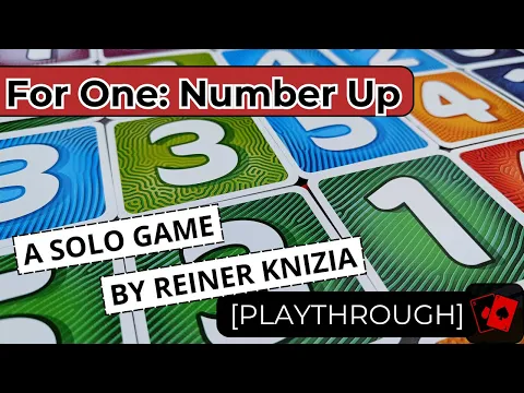 Playthrough | For One: Number Up (For One Solo Game Series by Reiner Knizia)