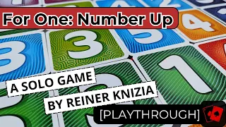 Playthrough | For One: Number Up (For One Solo Game Series by Reiner Knizia)